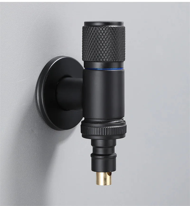 DecorBites™ Black Copper Brass Washing Machine Faucet Single Cold Wall Mounted Bibcock
