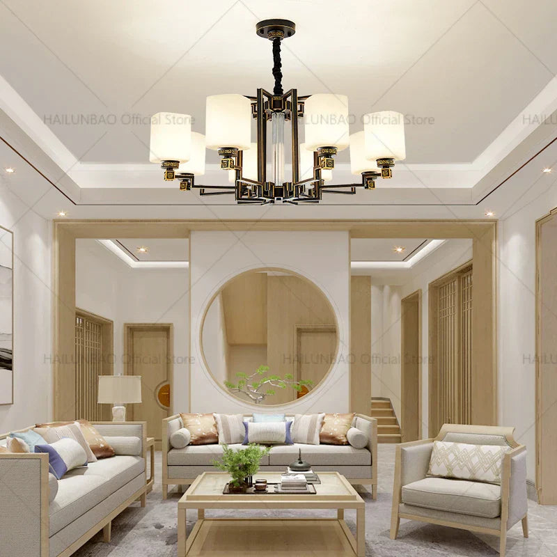 2024 New Duplex Villa Chandelier: DecorBites™ High Jump Floor Hollow Lamps Lighting