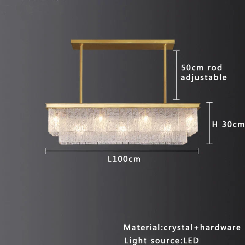 DecorBites™ Elegant Crystal Glass Chandelier for Luxury Home Decor