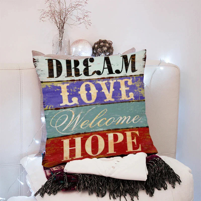 DecorBites™ 45x45cm Peach Skin Pillow for Living Room Sofa Bed Chair Office Pillowcase
