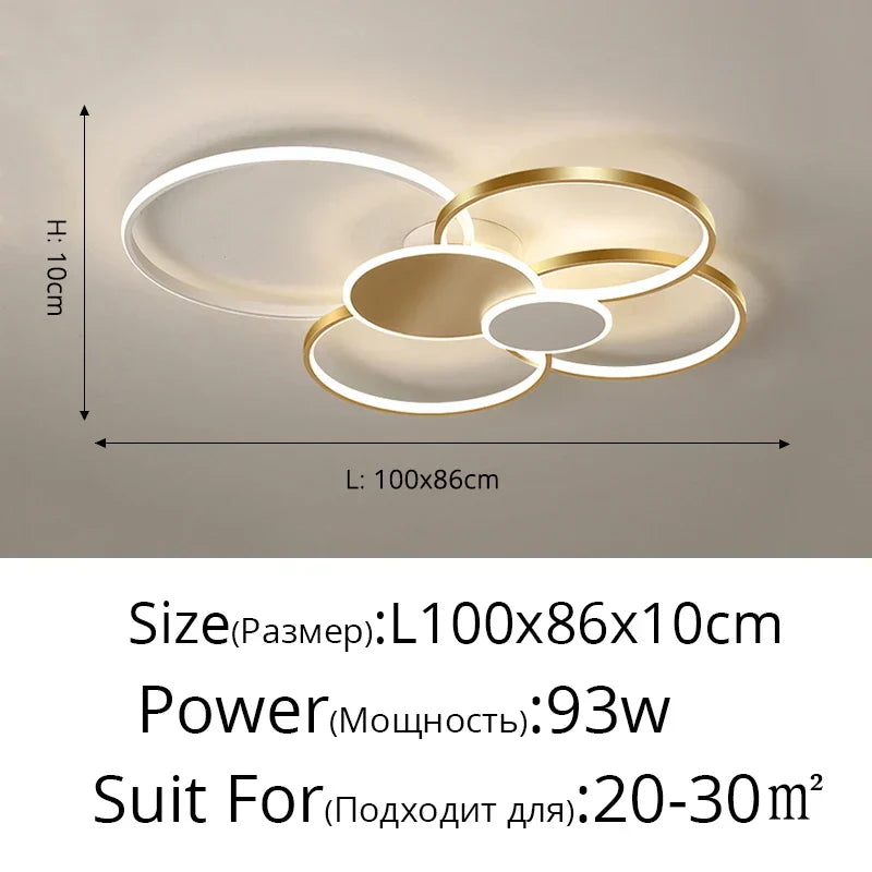 DecorBites™ Acrylic Chandelier Light Modern Minimalist Ceiling Lamp for Living Dining Bedroom