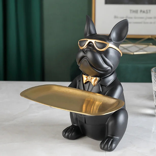 DecorBites™ French Bulldog Figurine Tray Sculpture Coin Bank Home Decor Statue