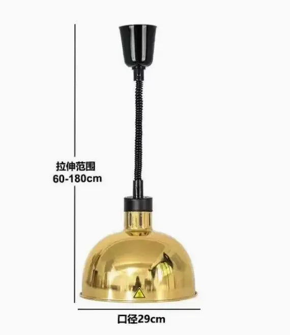 Vintage Telescopic Stainless Steel Buffet Heat Pendant Lamp