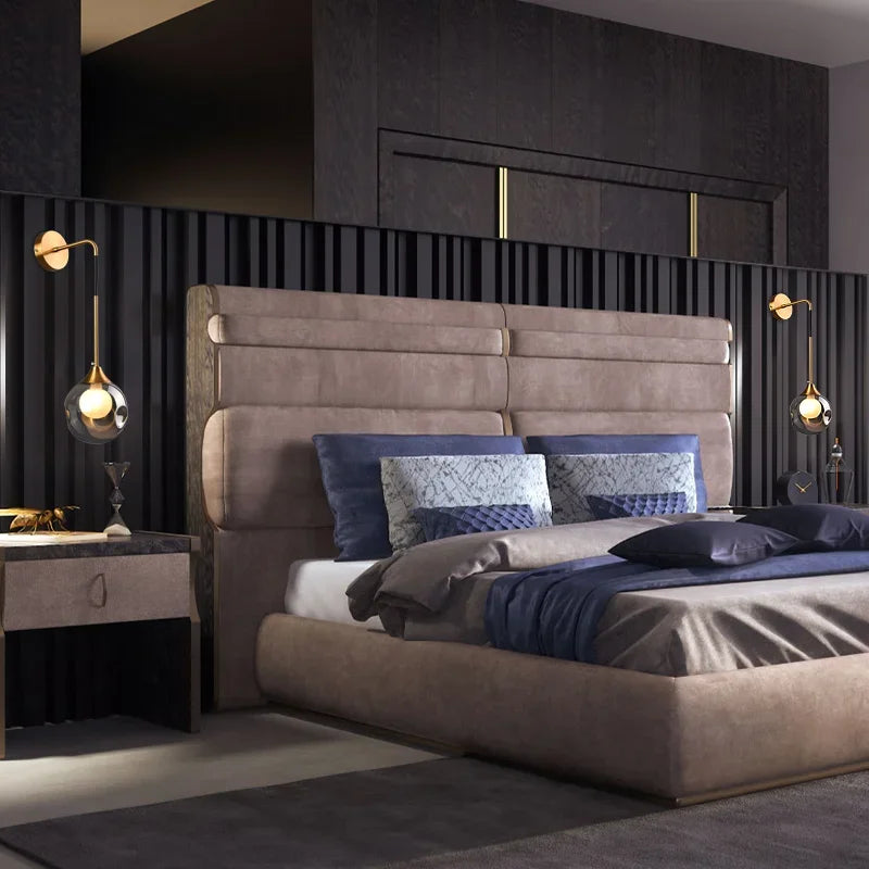 DecorBites™ Glass Ball Gold Wall Lamp Modern Sconce Nordic Light Fixture for Living Bedroom
