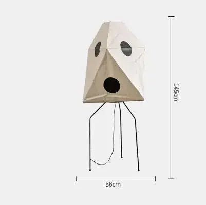 مصباح أرضي من ورق الأرز الياباني من DecorBites™ من تصميم Noguchi Yong لإضاءة غرف النوم والصالونات