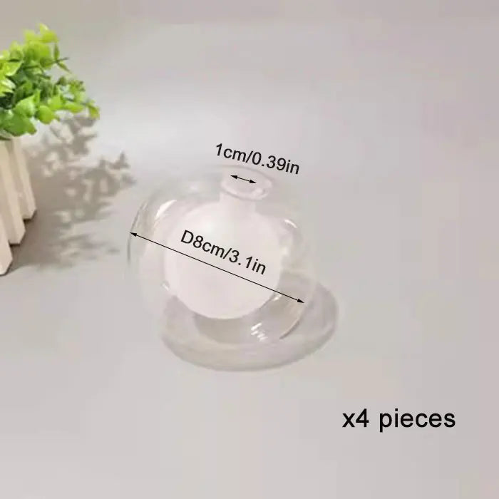 DecorBites™ 1/4/8pcs Pack 1cm Opening G4 Glass Shade Replacement Globes for Chandelier