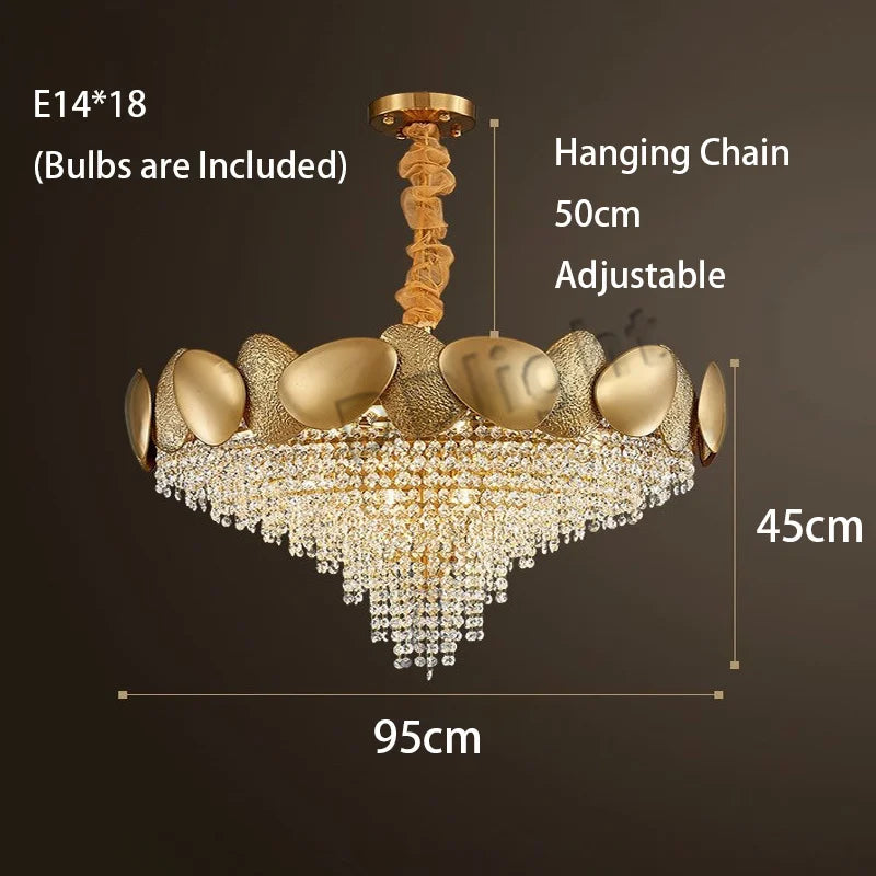 DecorBites™ Crystal Tassels LED Pendant Chandelier - Modern Luxury Home Decor