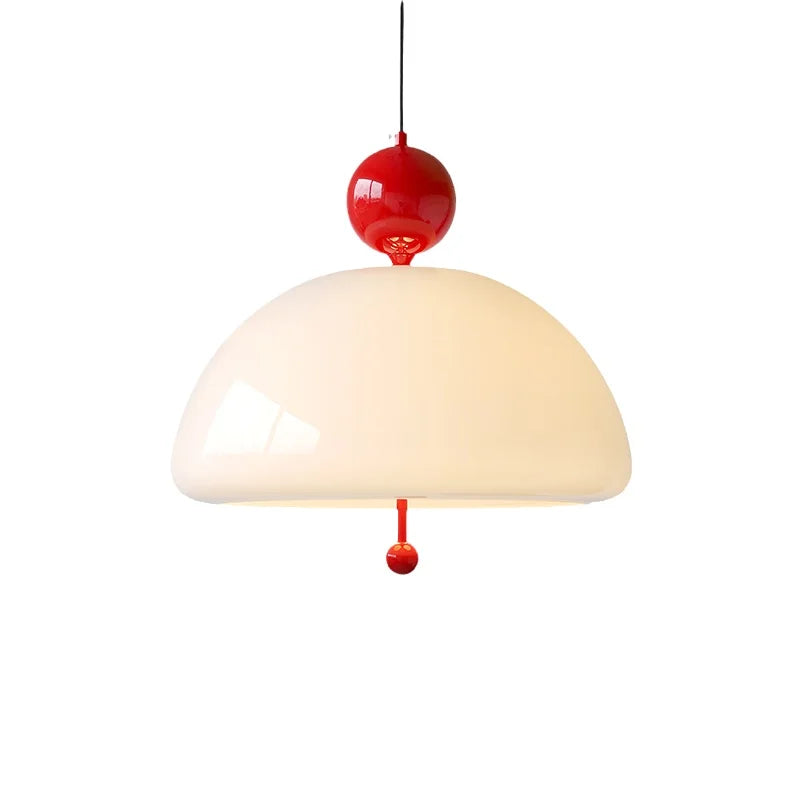 DecorBites™ Cream Glass Retro Pendant Light for Living Room, Bedroom, and Tea Room