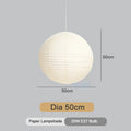 مصباح معلق كروي LED E27 على الطراز الياباني من DecorBites™ لديكور المنزل