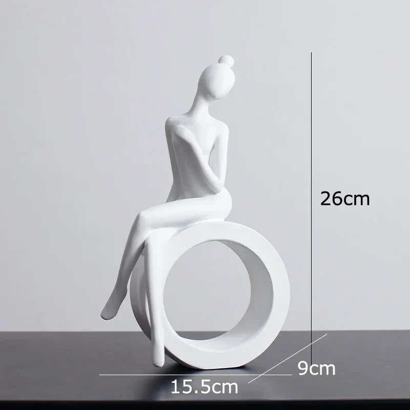 DecorBites™ Abstract Resin Sculpture Modern Desk Decoration Minimalist Figures Ornaments