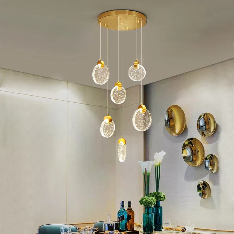 ثريا كريستال LED من DecorBites™ لديكور غرف المعيشة الحديثة