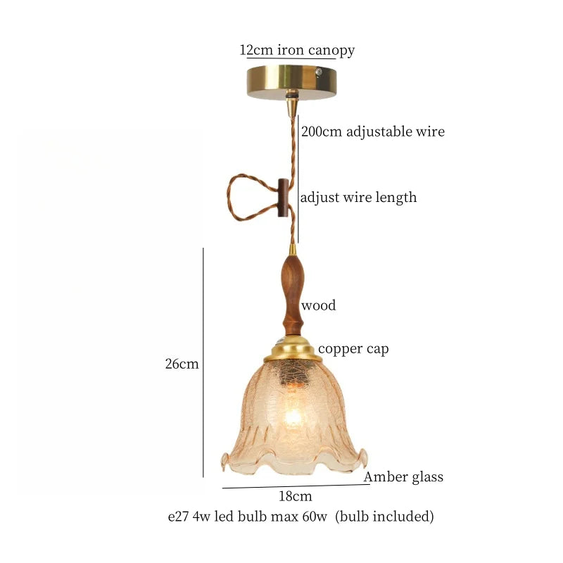 DecorBites™ Green Wave Glass Pendant Lamp: Modern Minimalism for Living Room, Bedroom, Cafe