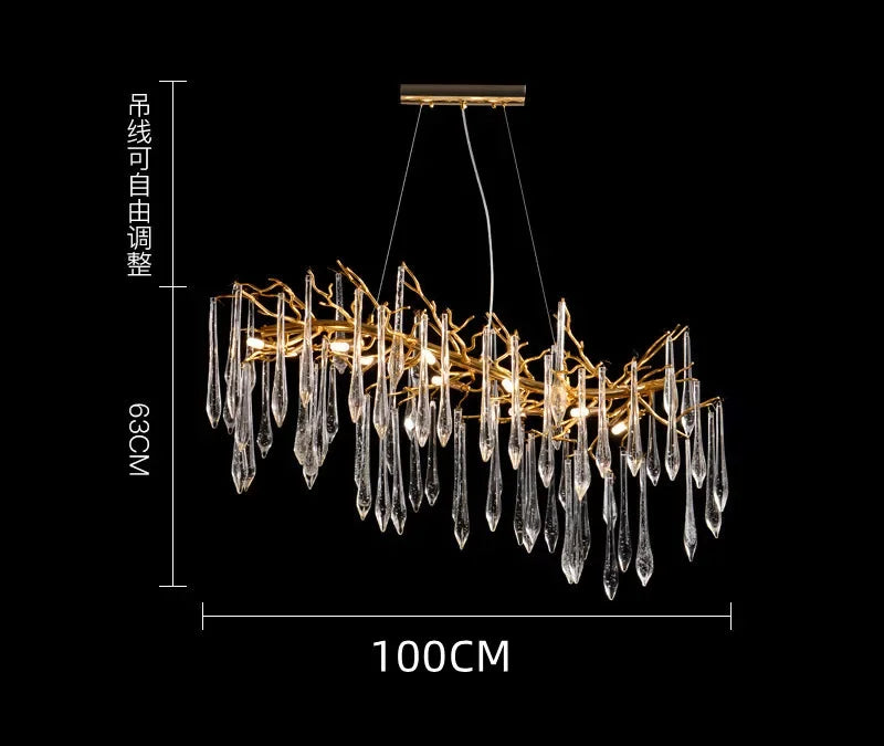 DecorBites™ Bird's Nest Crystal LED Chandelier: Modern Bubble Pendant Light for Living Room & Bedroom.