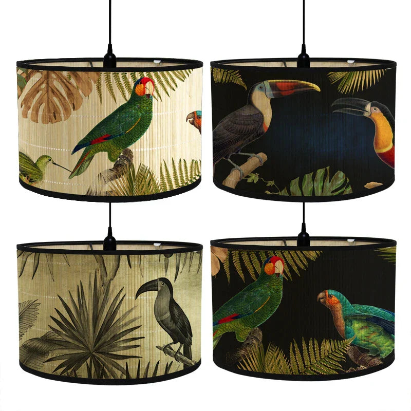 DecorBites™ Bamboo Pendant Light: Retro Chandelier for Home Cafe Bar Decor