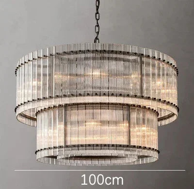 ثريا كريستال بحلقات مزدوجة ذهبية DecorBites™ لغرفة النوم وغرفة الطعام وغرفة المعيشة