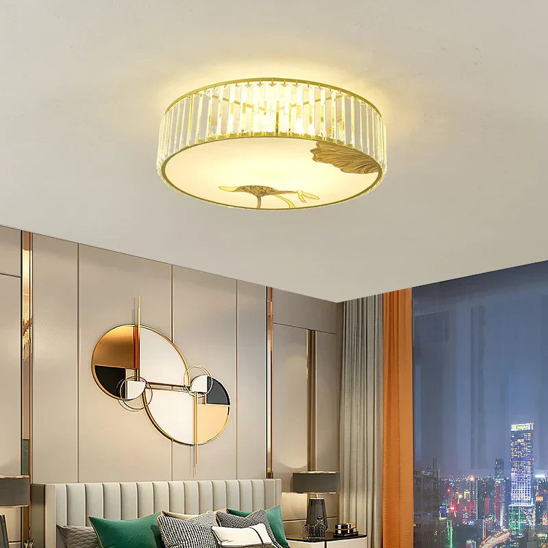 DecorBites™ Crystal Round Ceiling Light - Modern Warm Bedroom Atmosphere