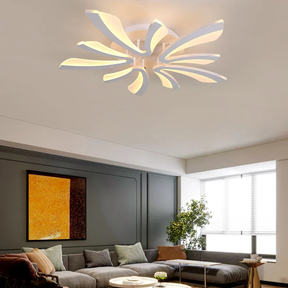 DecorBites™ Acrylic LED Chandelier RC Dimming Modern Ceiling Lamp for Living Dining Room