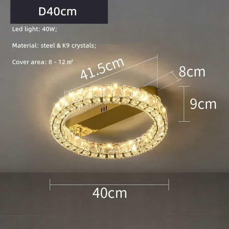 Plafonnier LED Lustre Cristal DecorBites™ pour Décoration Intérieure