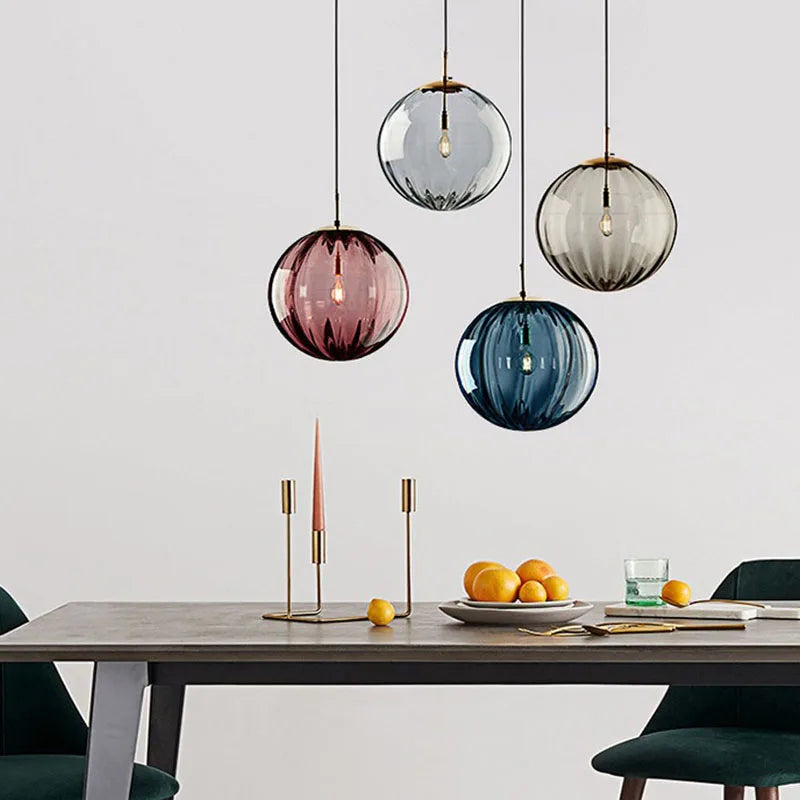 DecorBites™ Glass Ball Lustre Pendant Lights - Modern Nordic Design for Kitchen, Bedroom, or Restaurant