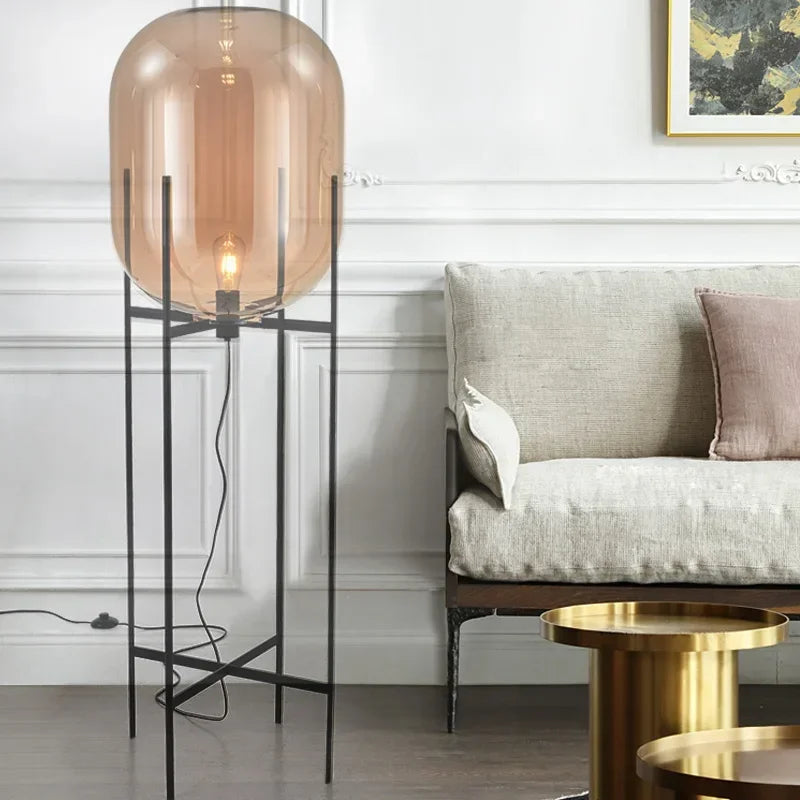 DecorBites™ Glass Ball LED Floor Lamp - Postmodern Scandinavian Design