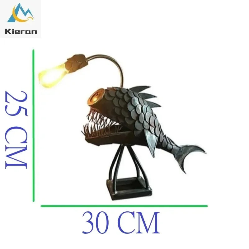مصباح طاولة DecorBites™ Lantern Fish LED لغرفة النوم والدراسة وديكور غرفة المعيشة