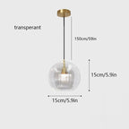 Nordic Glass Pendant Light in Amber or Clear