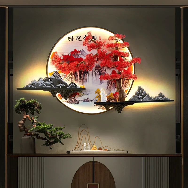 مصباح حائط DecorBites™ LED بتصميم شجرة صنوبر لتزيين المنزل