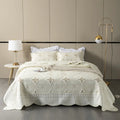 DecorBites™ Gold Embroidery Cotton Bohemia Quilt Set - 3PCS Coverlet & Pillowcase
