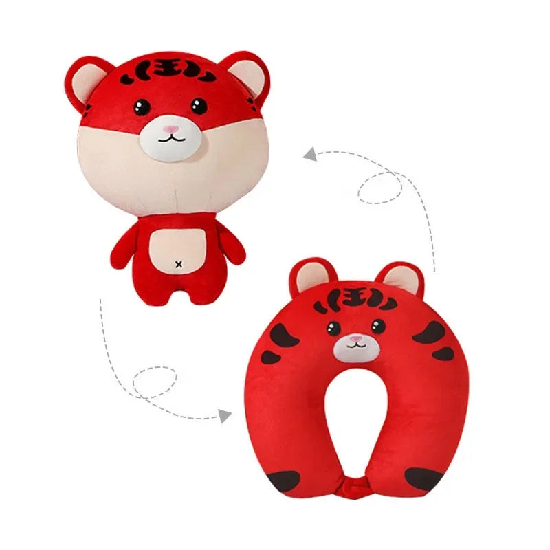 DecorBites™ Cute Plush Animal Neck Pillow for Comfortable Travel & Office Rest