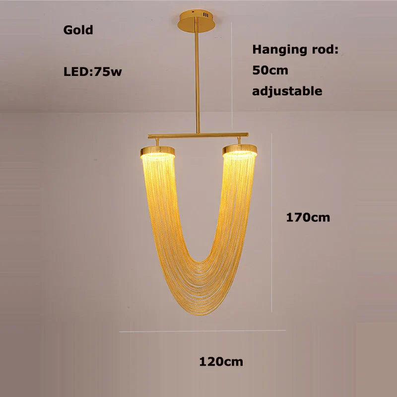 DecorBites™ مصباح سقف LED ألومنيوم ثريا معلقة لمدخل المنزل