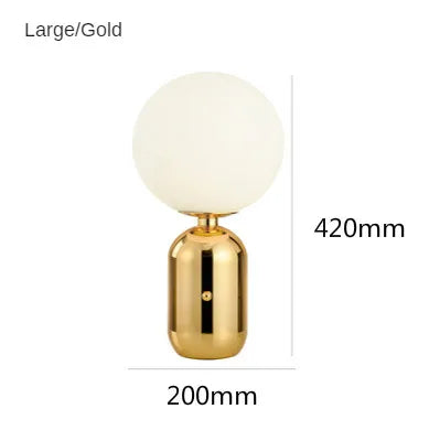 DecorBites™ Glass Ball LED Desk Lamp: Modern Nordic Lighting for Bedroom, Living Room & More.