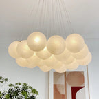 Nordic White Glass Globe Cluster Pendant Light