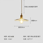 Retro Floral Glass Pendant Light