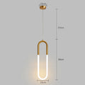 DecorBites™ Gold Ring Pendant Lights Warm White LED U Shape Hanging Lamp