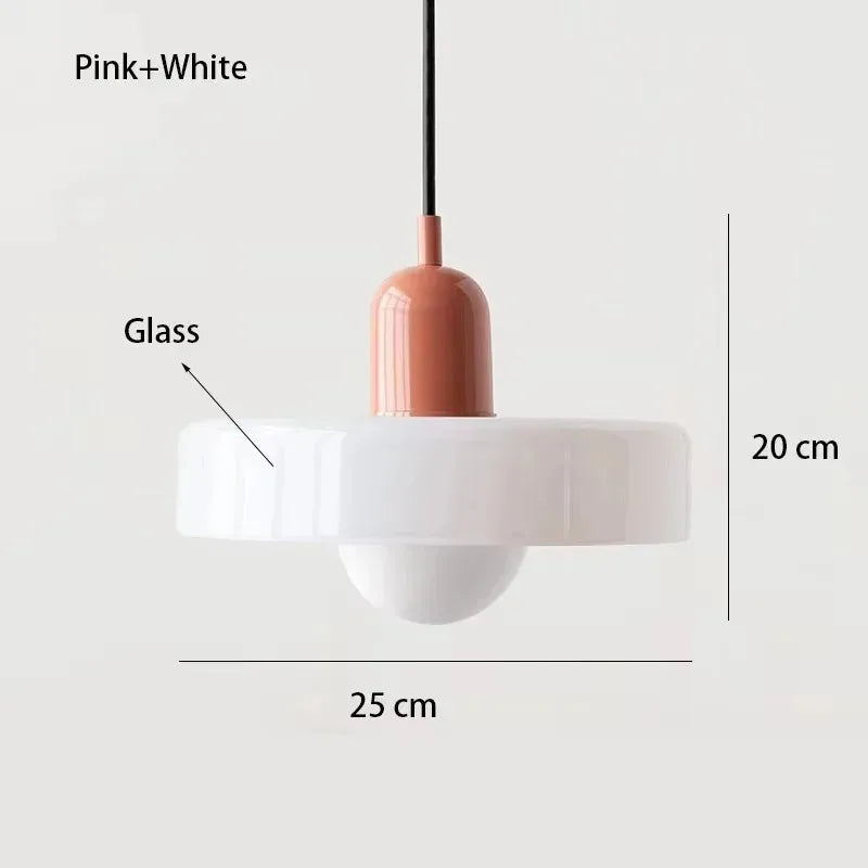 Nordic Vintage Orange Glass Pendant Light