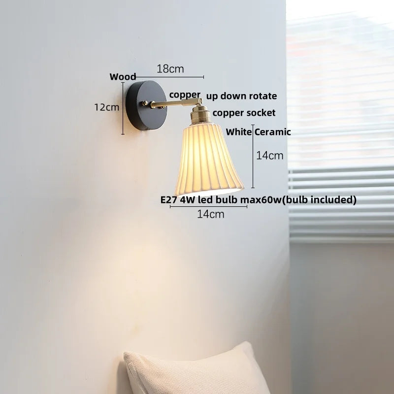 DecorBites™ Black Wood LED Wall Sconce Rotatable Stair Light, Modern Nordic Design