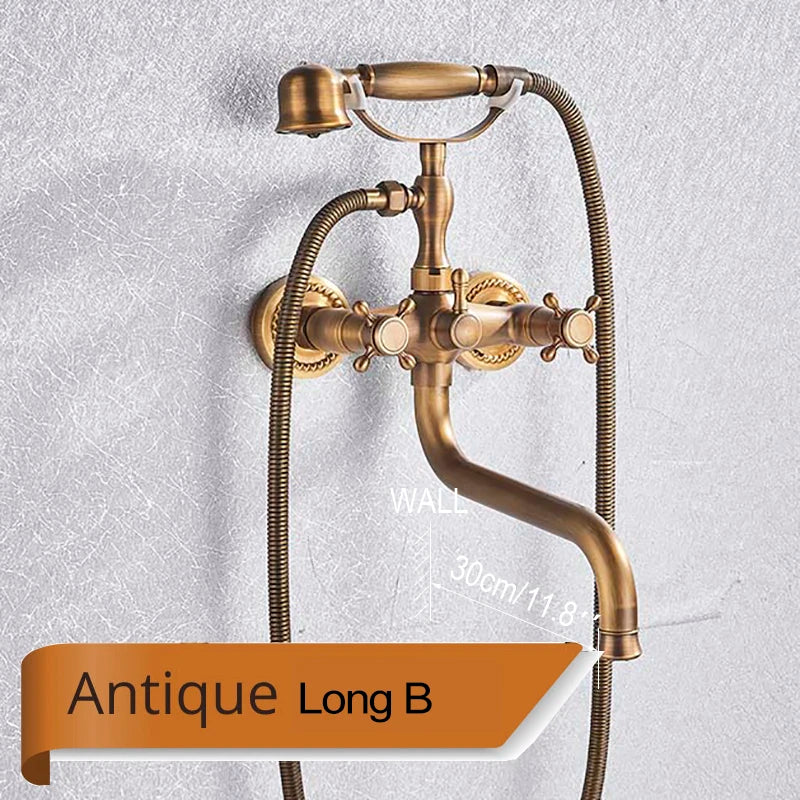 DecorBites™ Dual Handle Luxury Bathtub Faucet with Handheld Shower Mixer