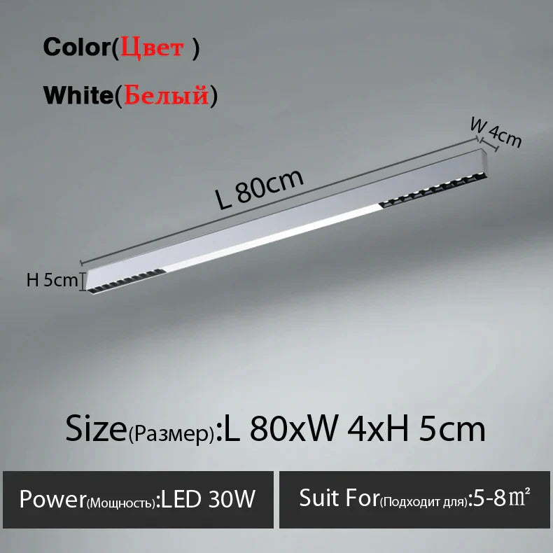 مصباح سقف LED خطي من DecorBites™ لغرفة المعيشة وغرفة الطعام وغرفة النوم - تصميم بسيط