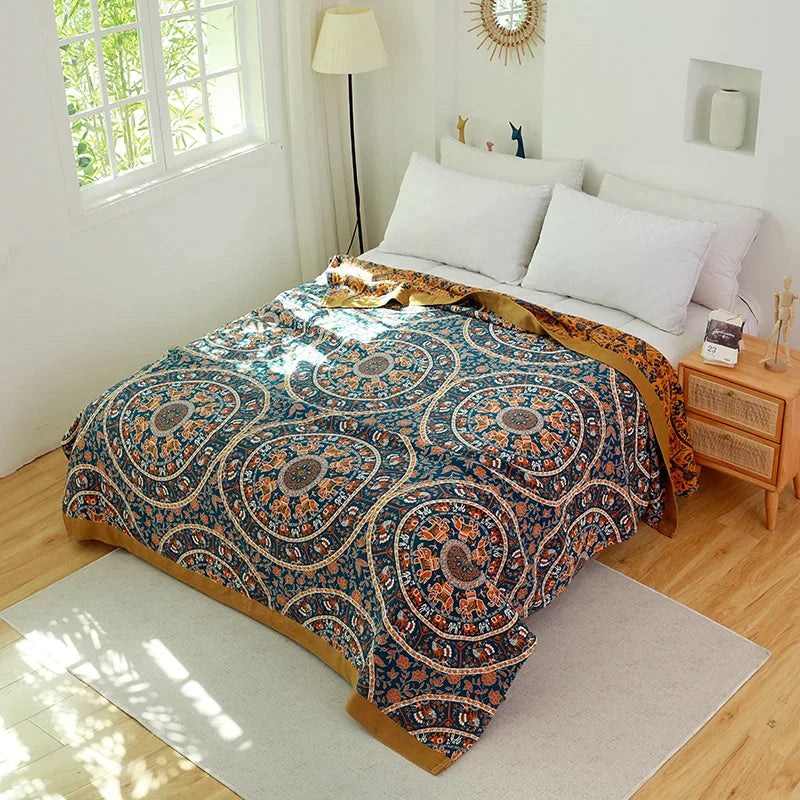 DecorBites™ Cotton Boho Manta Sofa Bed Throw Blanket