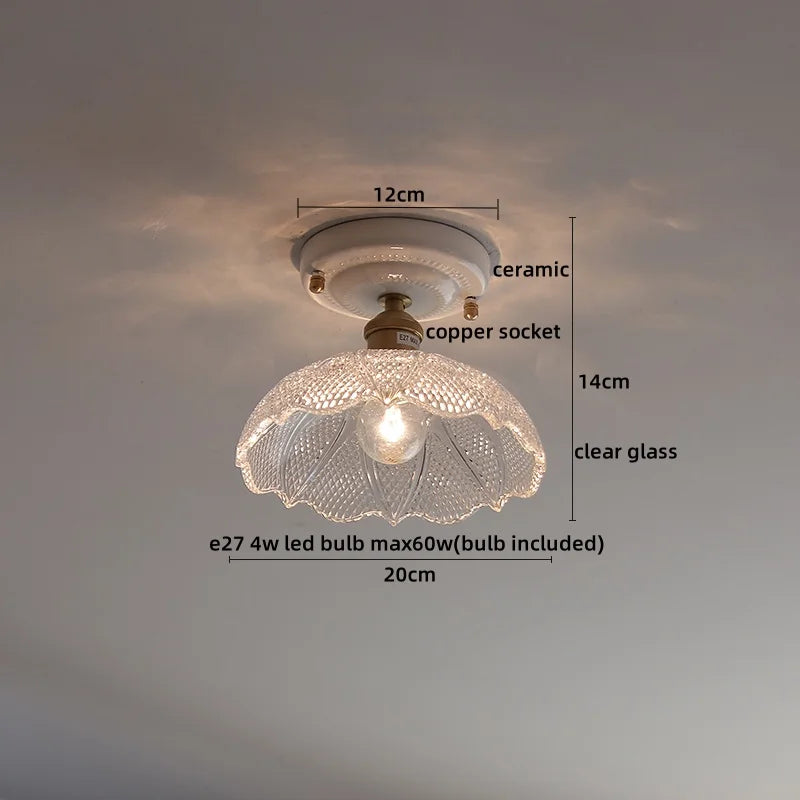 DecorBites™ Plafonnier LED en Verre et Cuivre Luminaria De Teto