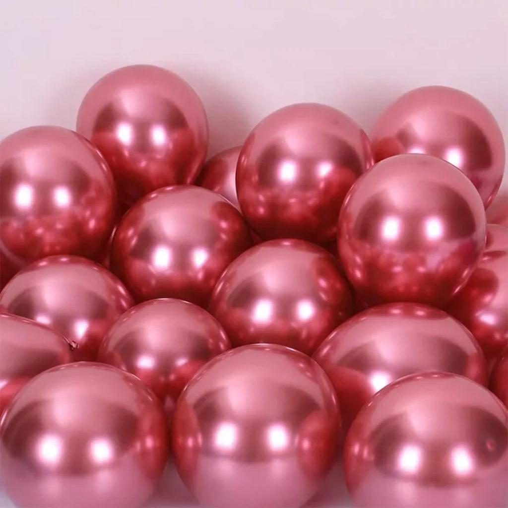 DecorBites™ 12-Inch Metal Latex Confetti Balloon Set for Wedding, Birthday, Party Decorations