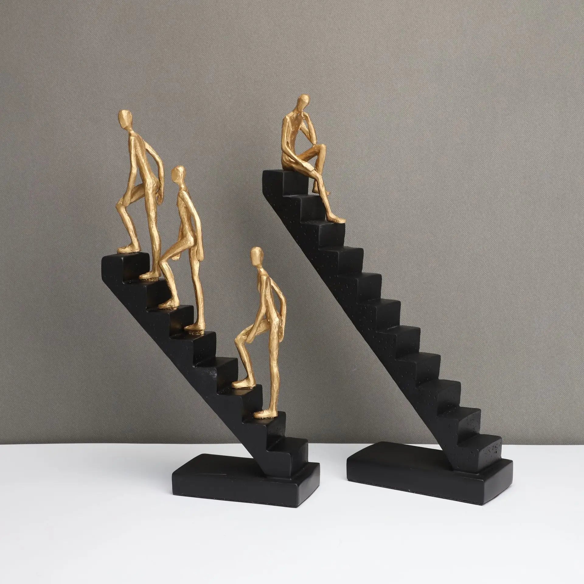 DecorBites™ Golden Man Climber Staircase Abstract Sculpture Home Decor Ornaments