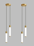 Minimalist White Linear Pendant Light In Aluminum