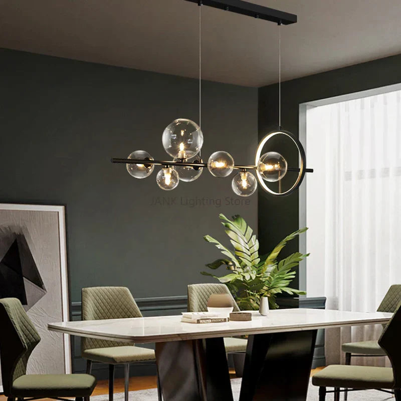 DecorBites™ Glass Bubble LED Pendant Chandelier for Modern Living Room Decor