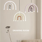 Italian Rainbow U-Shaped Pendant Light in Cream Aluminum