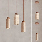 Wabi-Sabi Yellow Marble Stone Pendant Light
