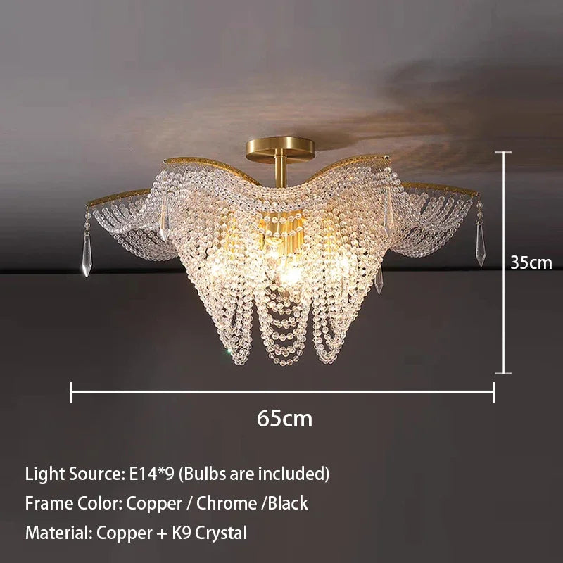 DecorBites™ Crystal Butterfly Chandeliers: Elegant Modern LED Pendant Lights for Luxe Living Room