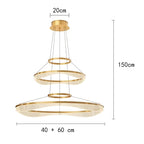Modern Sculptural Ring Pendant Light Chandelier