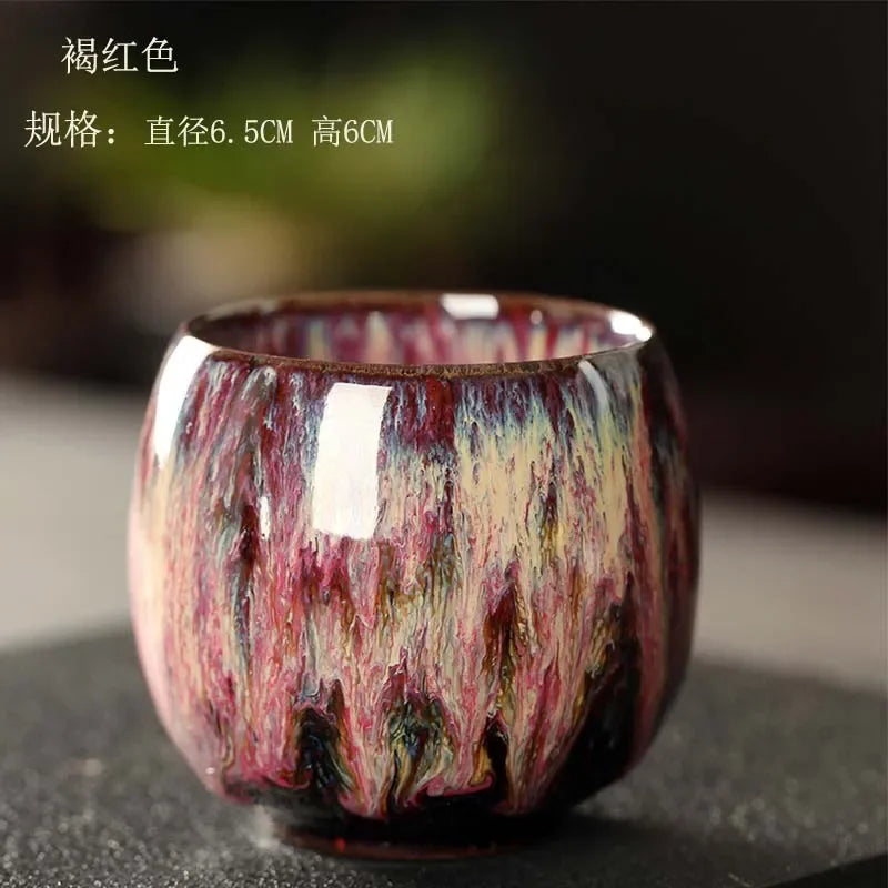DecorBites™ Egg Style Ceramic Tea Cup Porcelain Kung Fu Cups Set