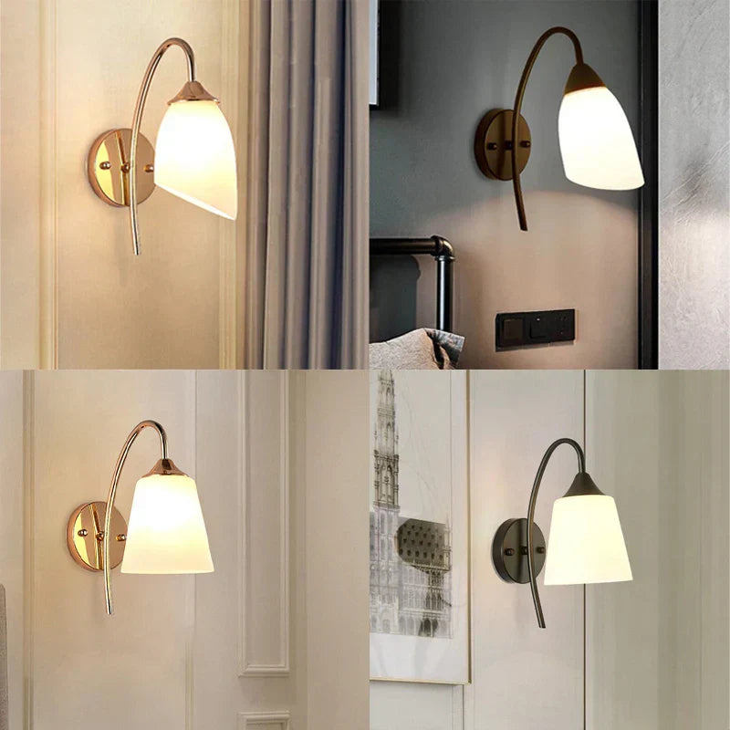 أباليك حائط زجاجية ذهبية DecorBites™ لغرف النوم، للفنادق، وغرف المعيشة، والممرات، والسلالم
